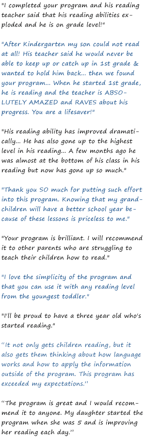 Children Learning Reading Reviews